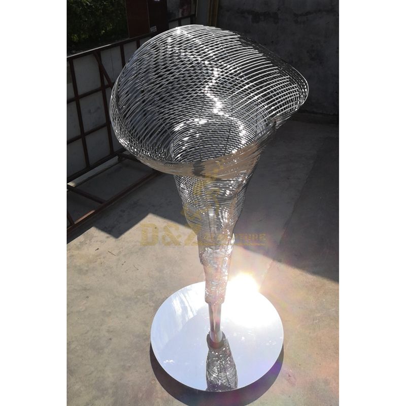 Outdoor Garden Landscape Polished Modern Stainless Steel Hollow Sculptures