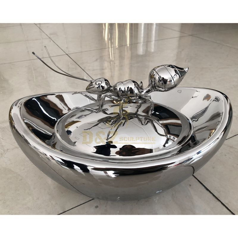 Outdoor Decoration Garden Stainless Steel Giant Ant Sculpture for sale