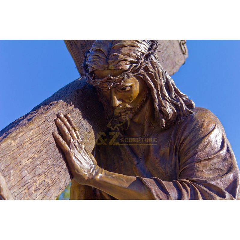 Outdoor Use Bronze Life Size Christian Jesus With Bible Statue