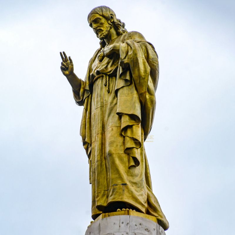 Customized Large Meditating Bronze Jesus Christ Statue Manufacturer For Garden