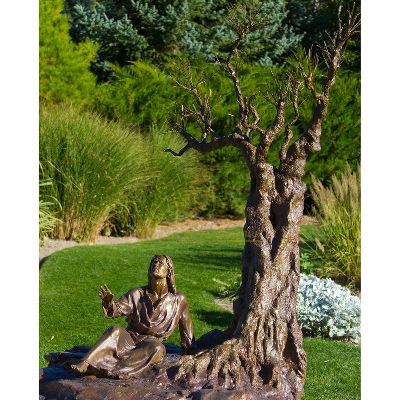Customized Large Meditating Bronze Jesus Christ Statue For Garden