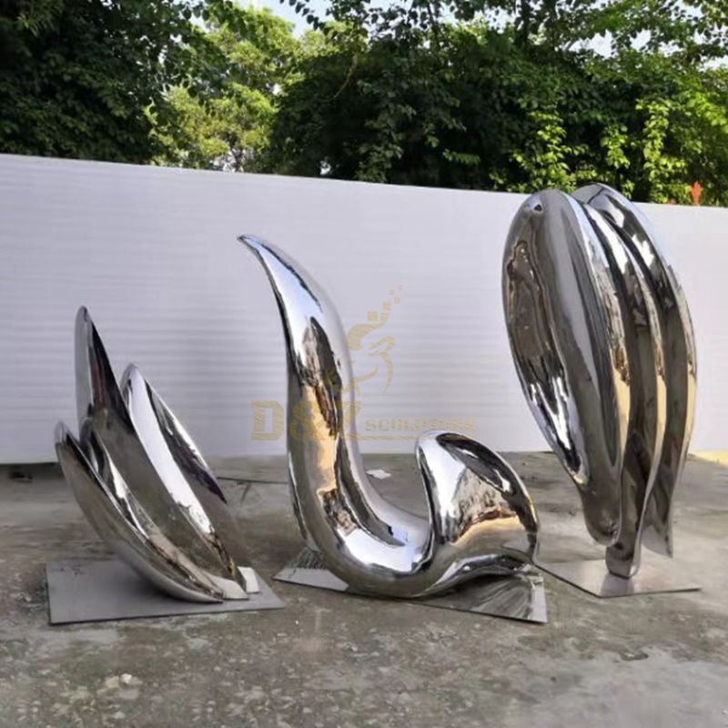 Directly Factory custom modern mirror stainless steel outdoor sculpture