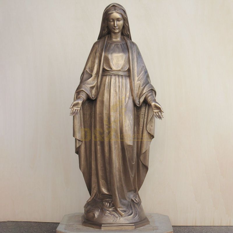 Church Decoration Sculpture Life Size Bronze Virgin Mary Fatima Statue
