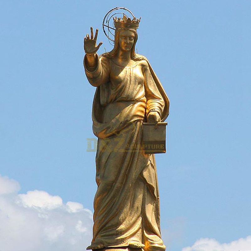 Factory Supply Life Size Bronze Brass Mary Sculpture
