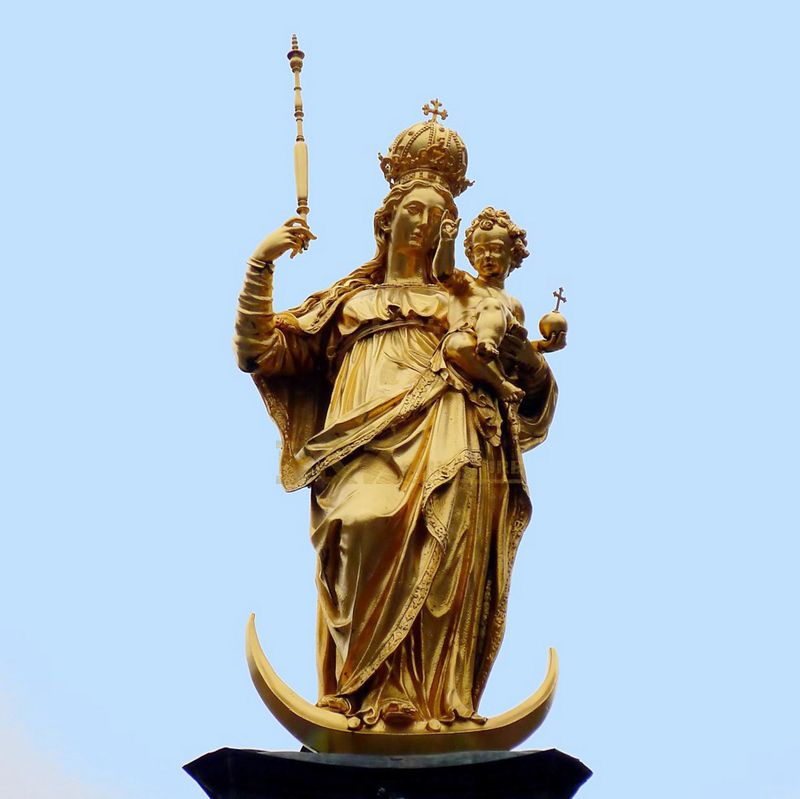Factory Supply Life Size Bronze Brass Mary Sculpture