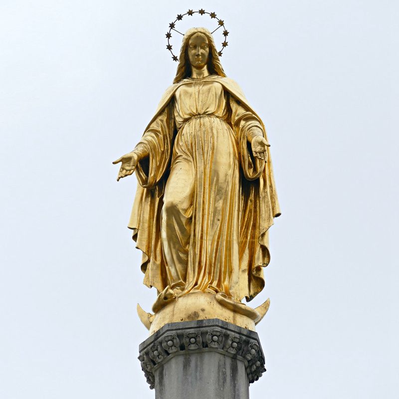 Factory Supply Life Size Bronze Brass Mary Sculpture