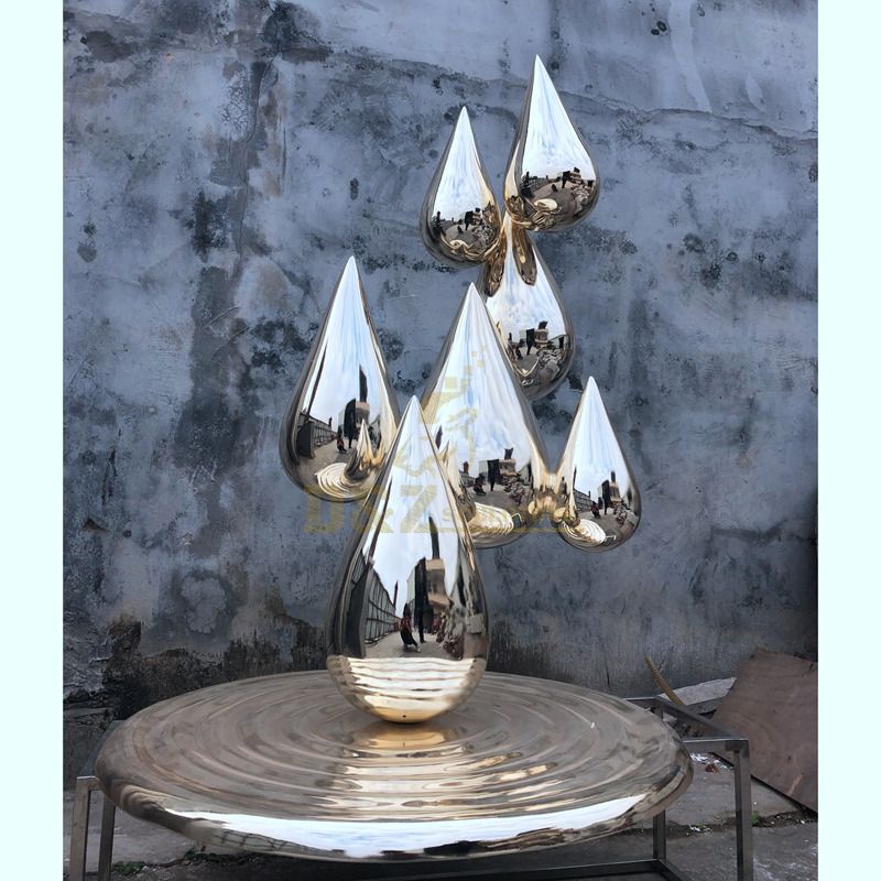 Outdoor decoration Stainless Steel Water Drop Sculpture