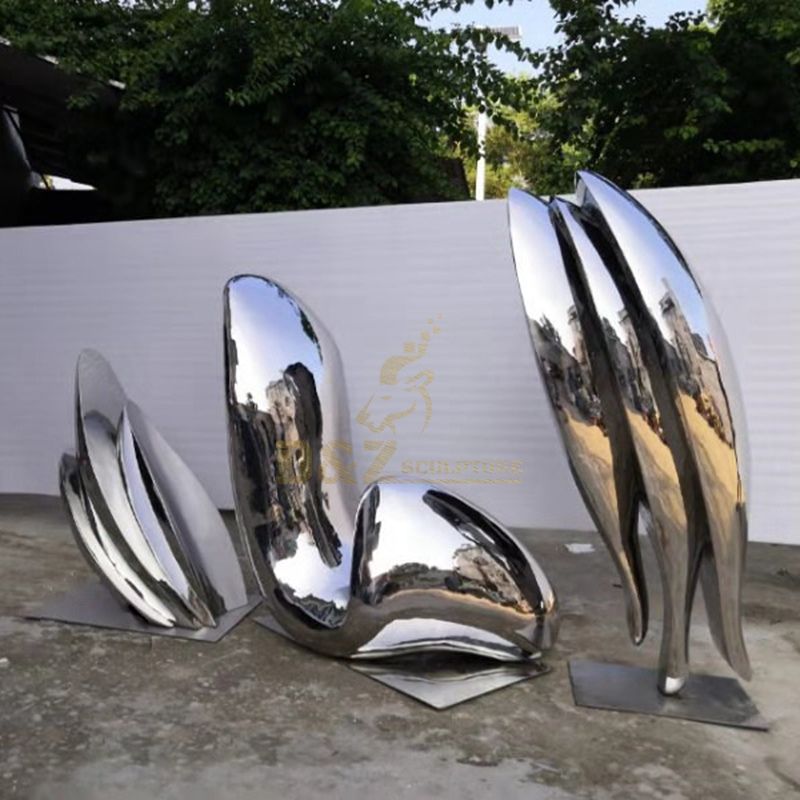 Modern polishing metal art mirror stainless steel sculpture
