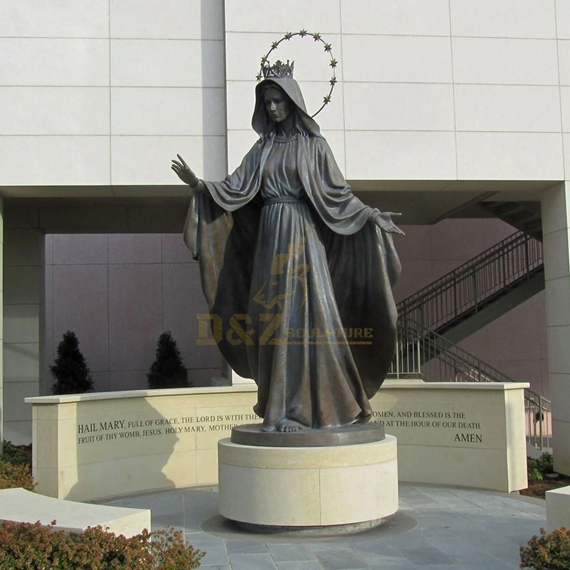 Life Size Church Decor Bronze Virgin Mary Fatima Statue For Sale