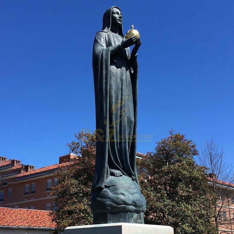 Religious Life Size Bronze Virgin Mary Statue