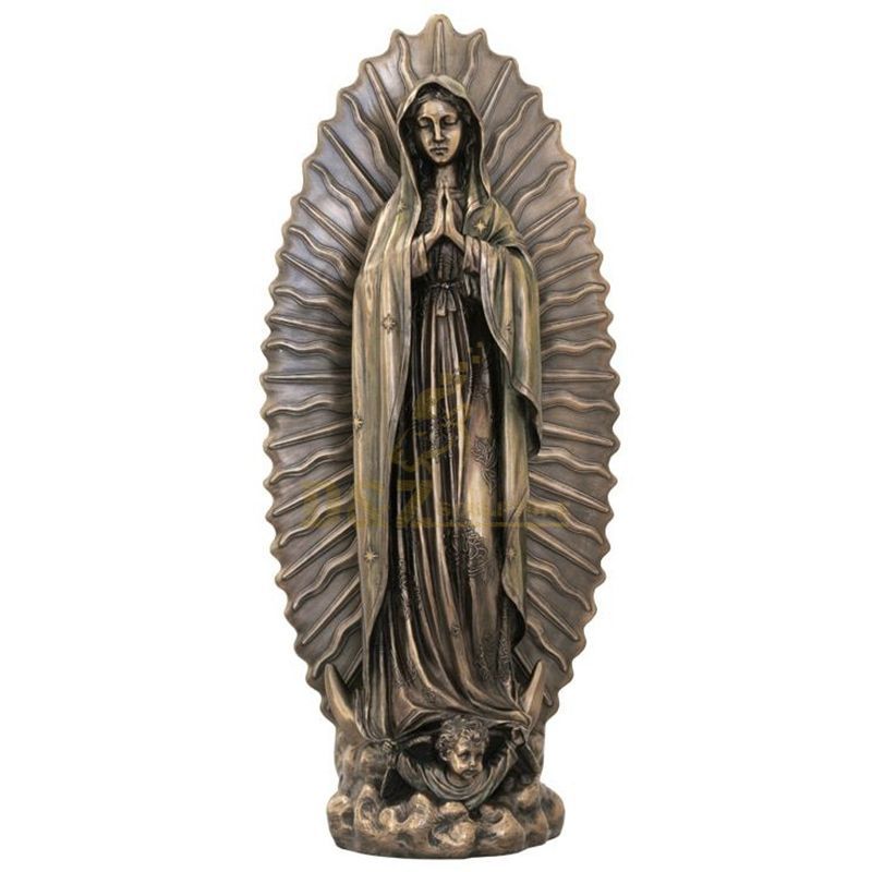 Life Size Bronze Virgin Mary Statue Copper Woman Figure Garden Sculpture