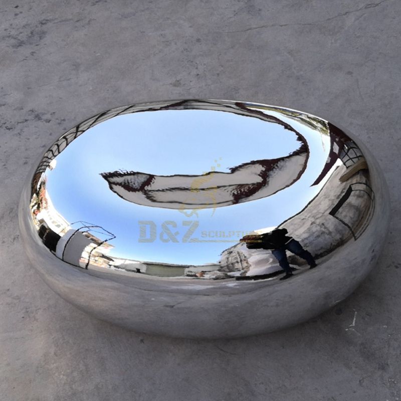 Abstract modern outdoor garden mirror polishing stainless steel sculpture
