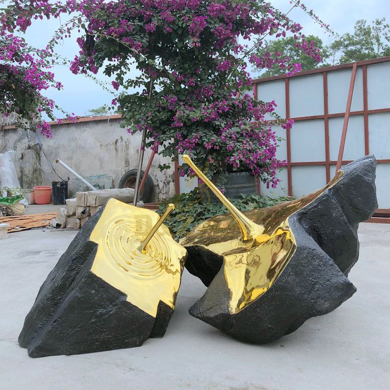 Large wholesale polished metal stainless steel sculpture