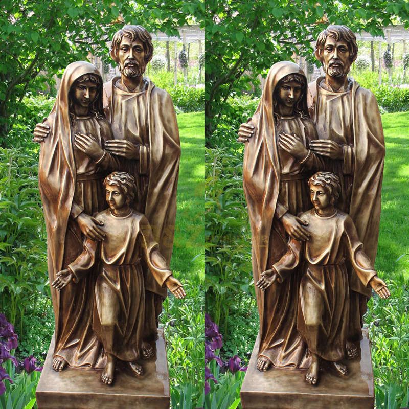 Life Size Holy Family Cast Bronze Statue
