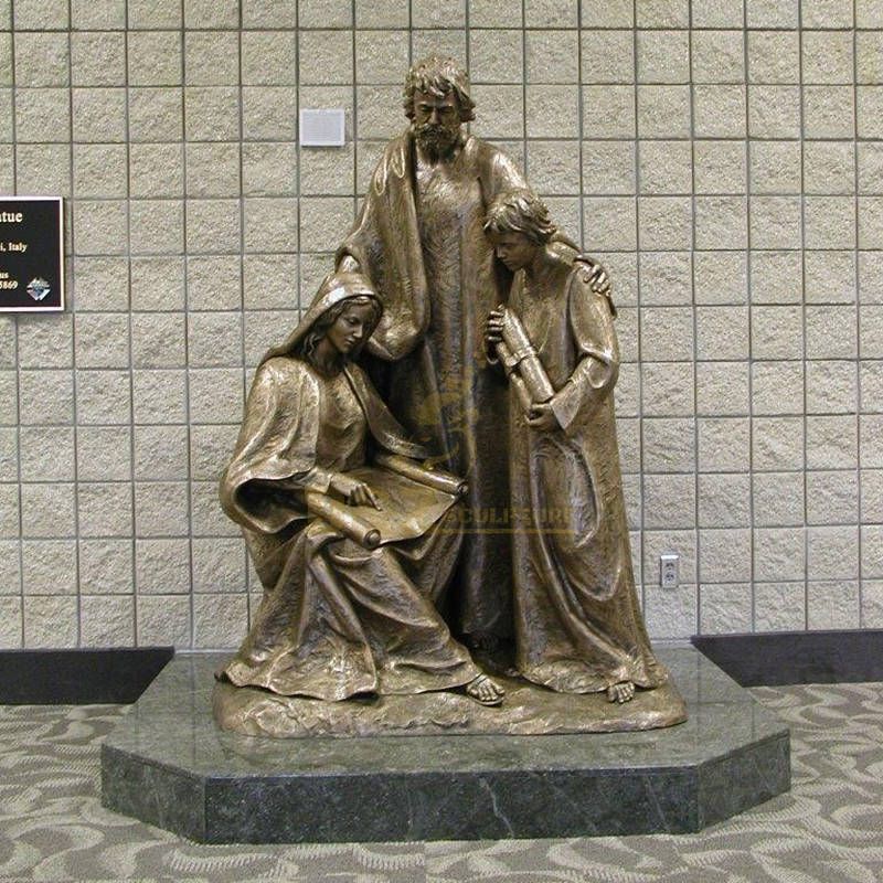 Life Size Holy Family Cast Bronze Statue