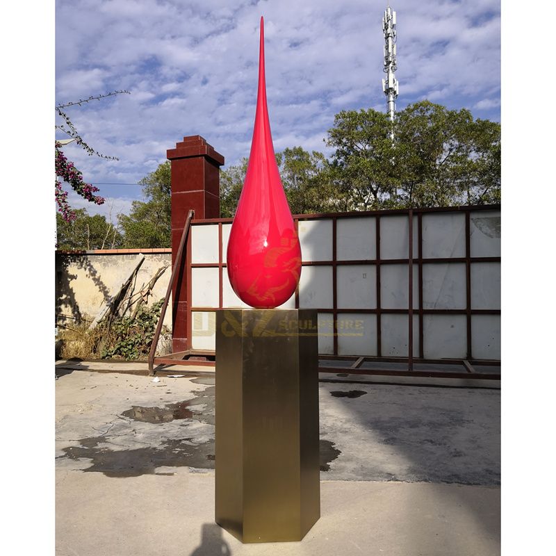 Outdoor Large Stainless Steel Water Drop Sculpture