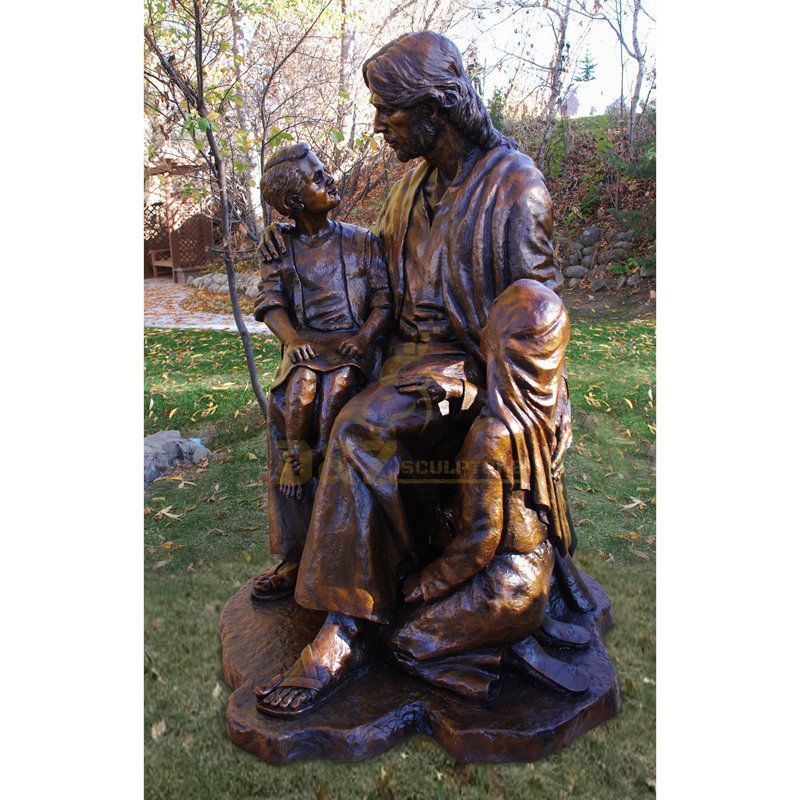 Hot Sale Religious Catholic Life Size Bronze Jesus Holy Family Garden Statues