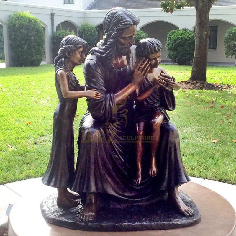 Art Figures Decoration Outdoor Holy Family Large Size Metal Sculpture For Garden