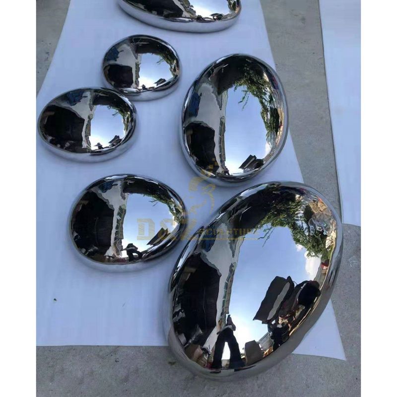 Stainless Steel Rock Ellipse Sculpture Stone sculpture