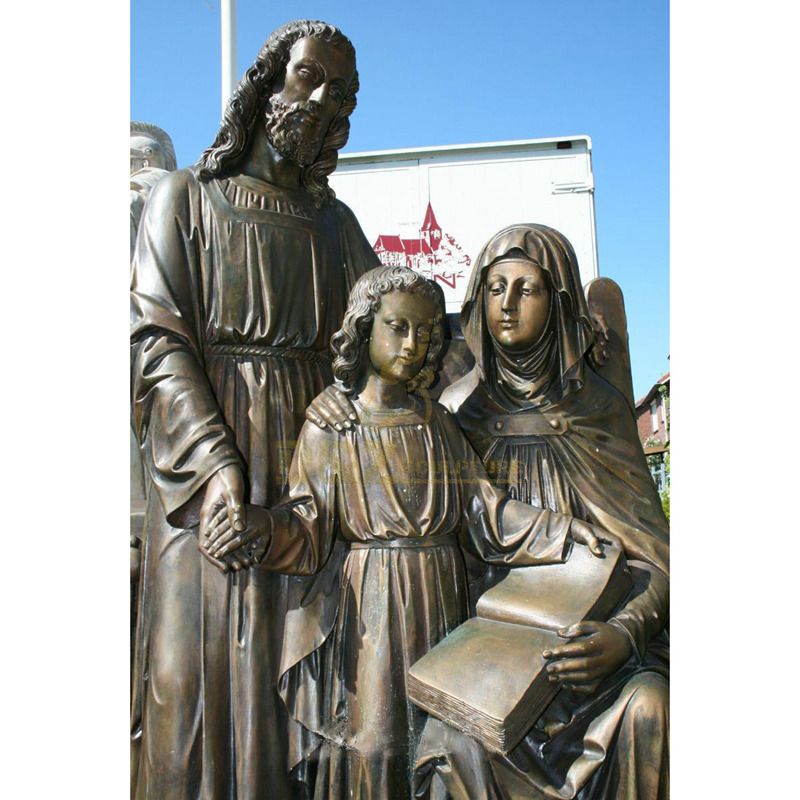 Famous Design Decoration Bronze Holy Family Statue