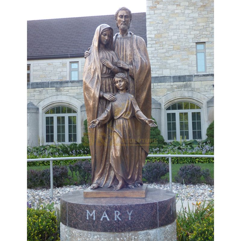 New Product Outdoor Souvenir Decoration Sculpture Bronze Holy Family Statue