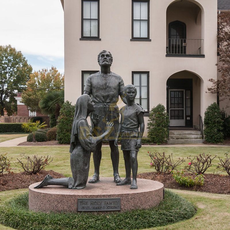 High Quality Garden Decor Bronze Holy Family Outdoor Statue