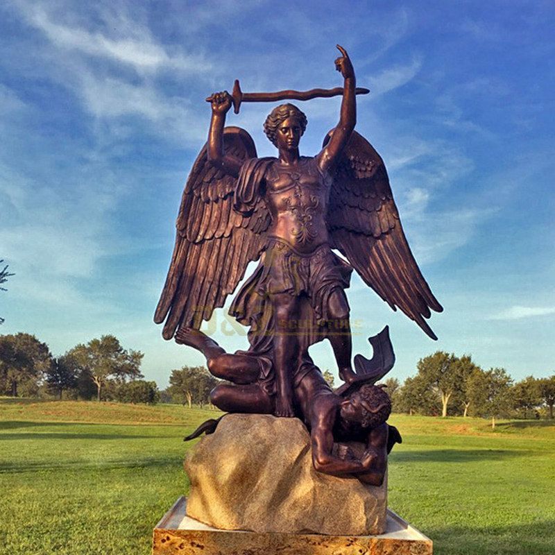 High Quality New Products This Year Casting Large Bronze Angel Sculpture St Michael