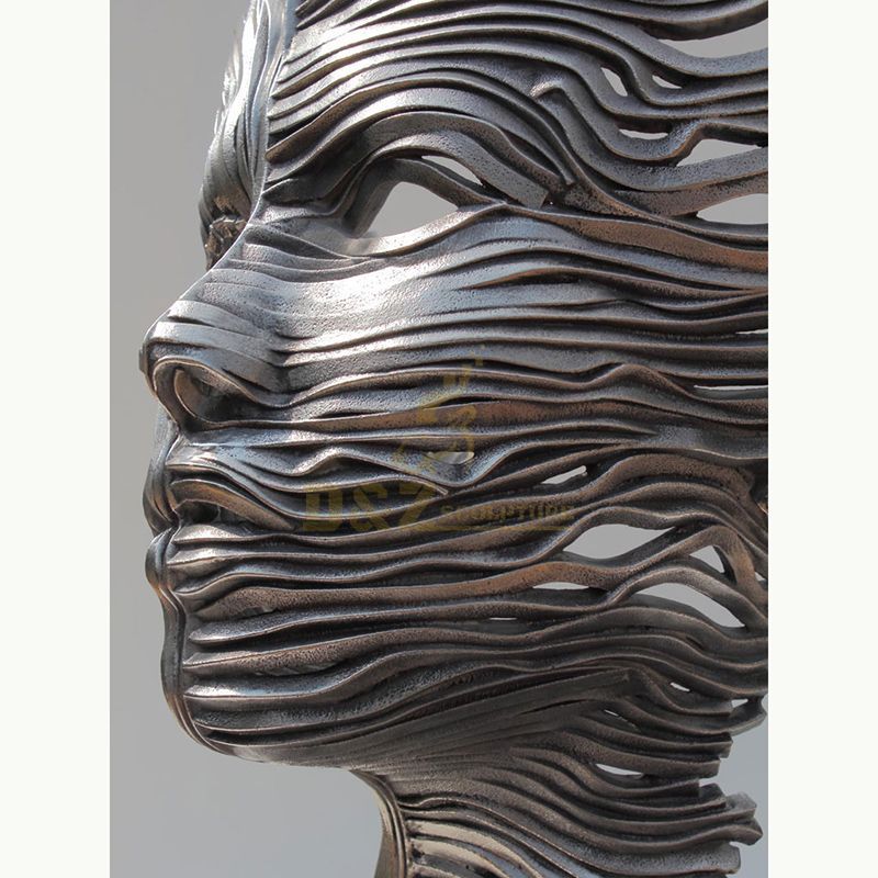 Stainless Steel Home Decoration Metal Art Face Sculpture