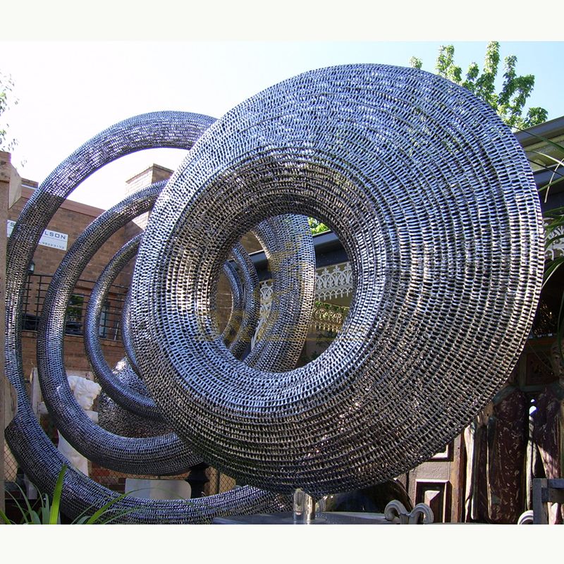 Stainless Steel Forging Circle Design Sculpture Art Device