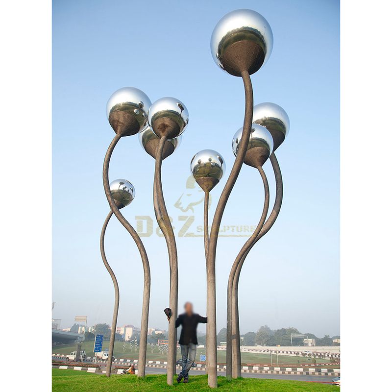 Abstract Stainless Steel Balloon Art Sculpture for Garden