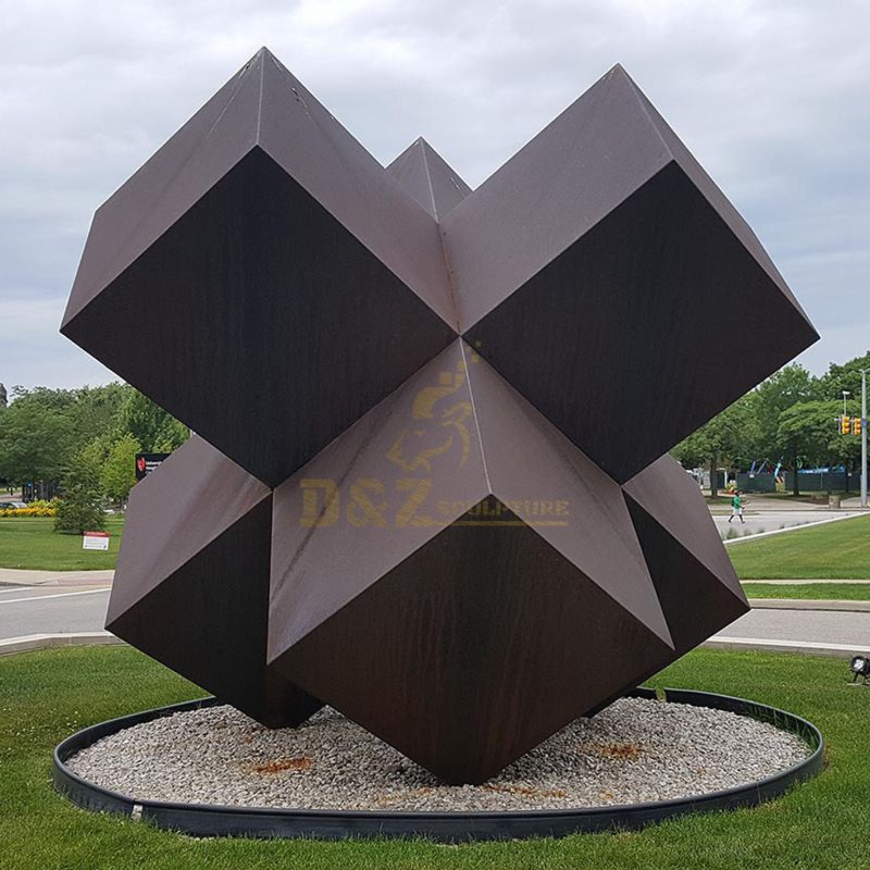 Large Stainless Steel Geometric Sculpture