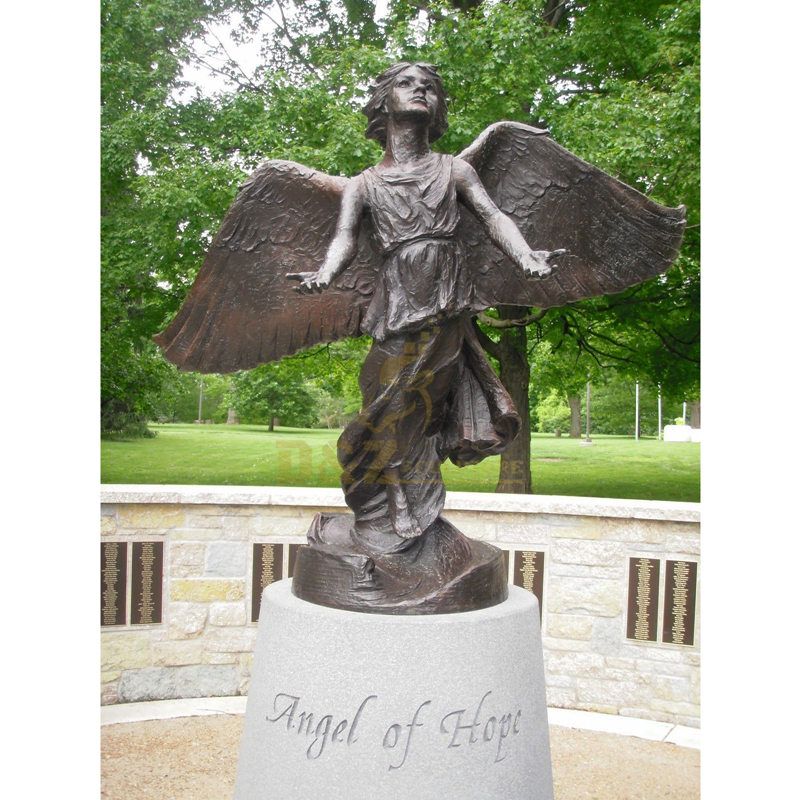 Life Size Religious Winged Bronze Angel Statue For Sale