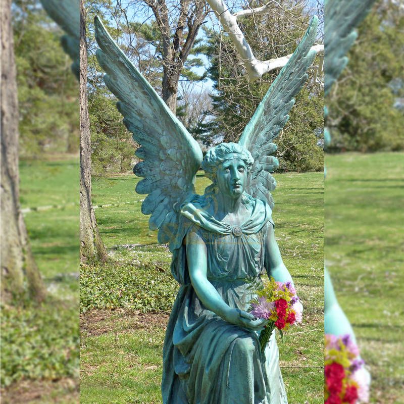 Beautiful Wedding Decoration Natural Angel Bronze Sculpture