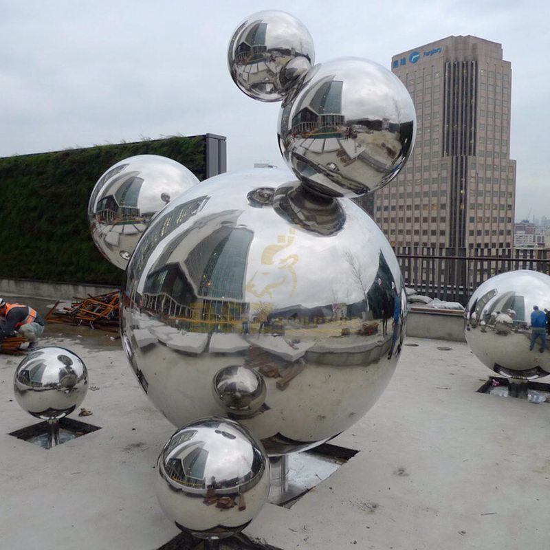 Large metal sphere stainless steel balls sculpture from factory