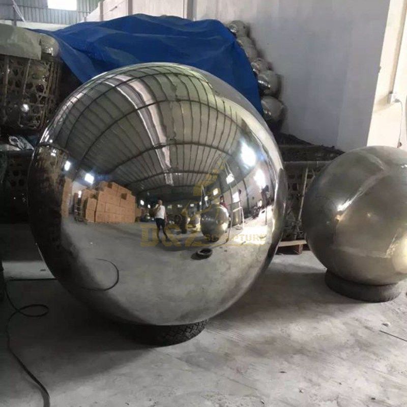 Large Metal Garden Hollow Stainless Steel Sphere Sculpture