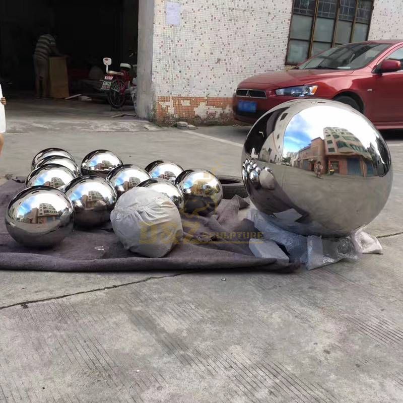 New Design Stainless Steel Sphere Sculpture Metal Ball Sculpture
