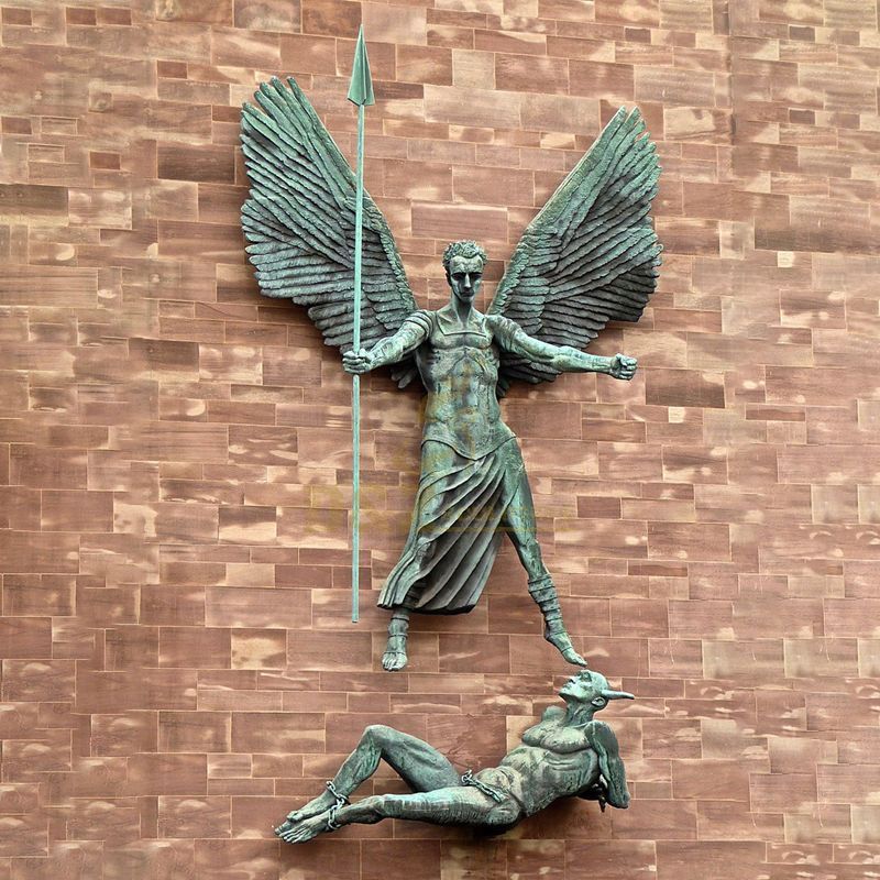 Metal Craft Bronze Winged Angel Statue