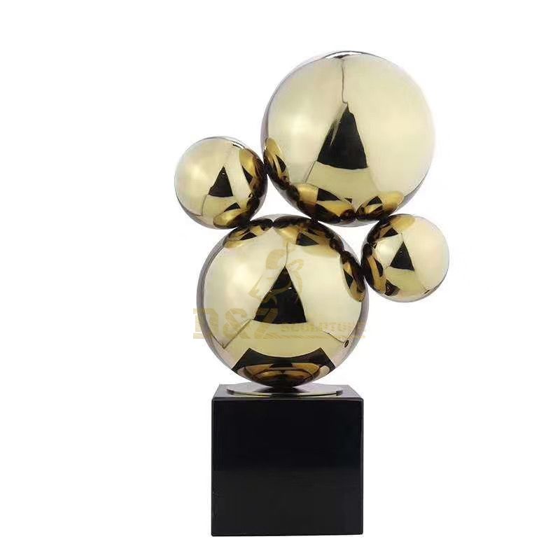 Modern Garden Stainless Steel Contemporary Hollow Ball Sculpture