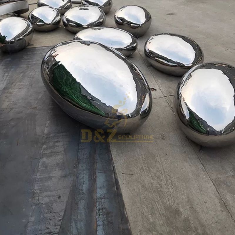 High Polishing Large Stainless Steel Rocks Sculpturesb