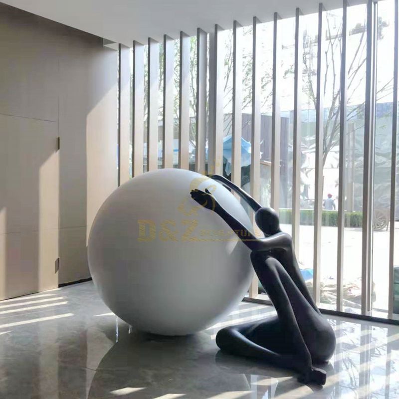Factory Manufacture Painting Metal Decor Stainless Steel Ball Sculpture