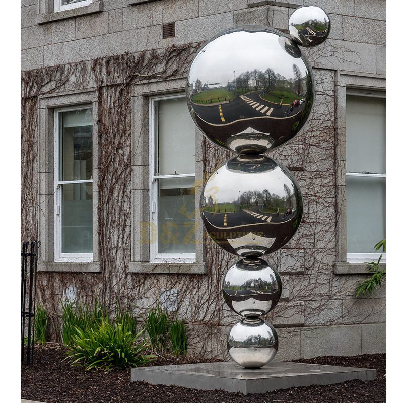 Outdoor Abstract Large Ball Stainless Steel Landscape Sculpture