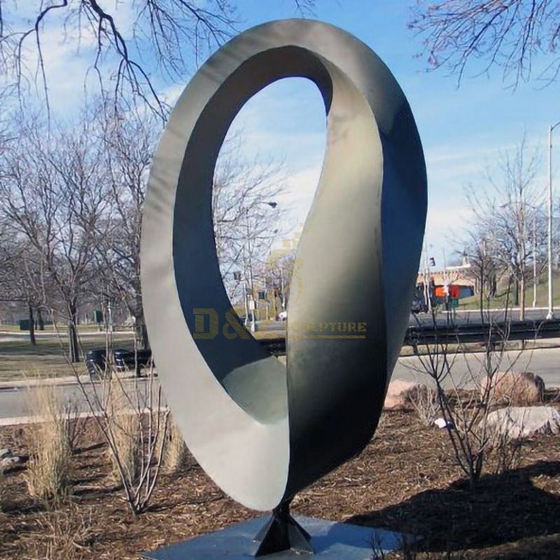 Outdoor Abstract Round Design Stainless Steel Sculpture