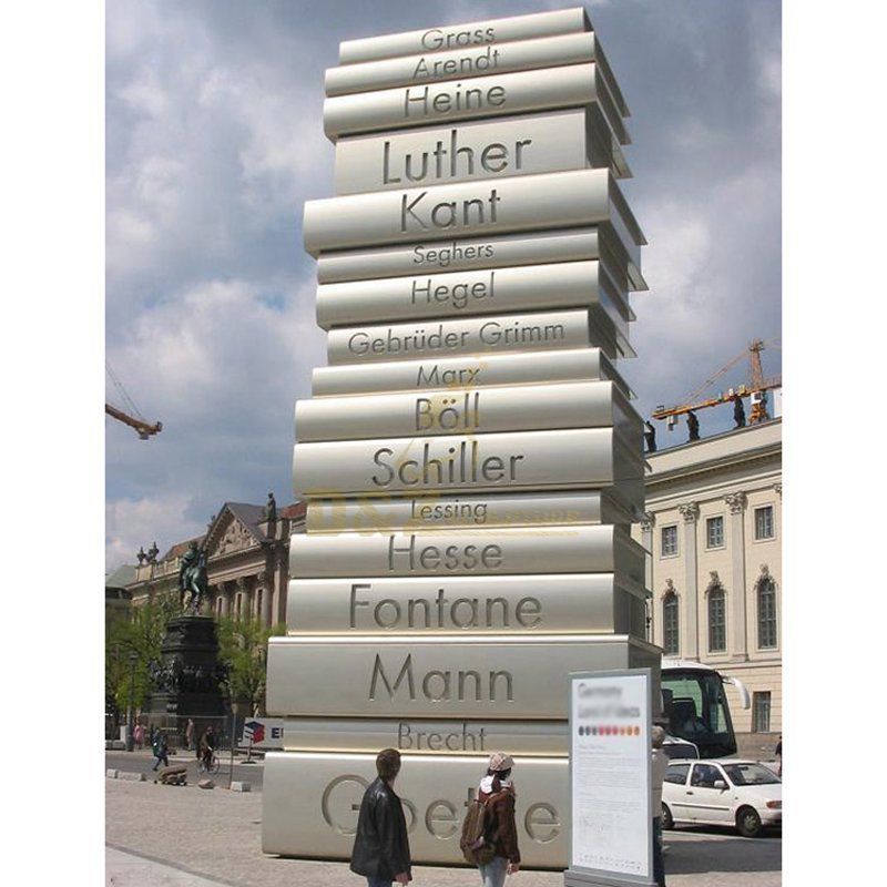 High Quanlity Stainless Steel Book Metal Sculpture for Outdoor Decoration