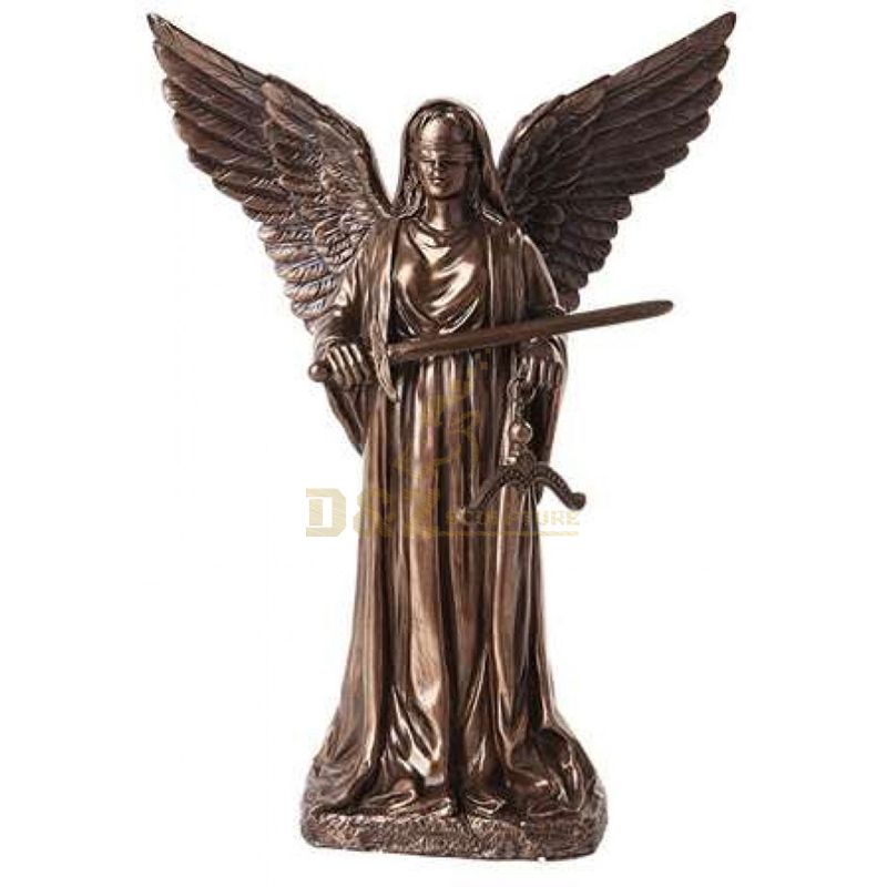 Catholic Angel Sculpture Large Archangel St. Michael Slaying The Devil Bronze Statue