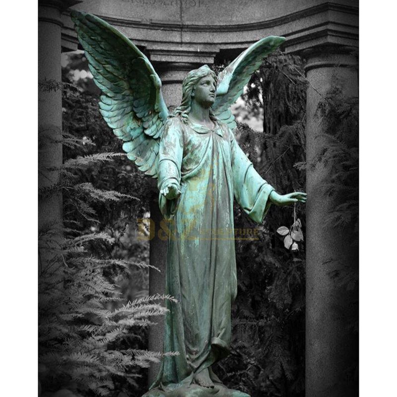 High Quality Bronze Casted Outdoor Metal Garden Angel Statue