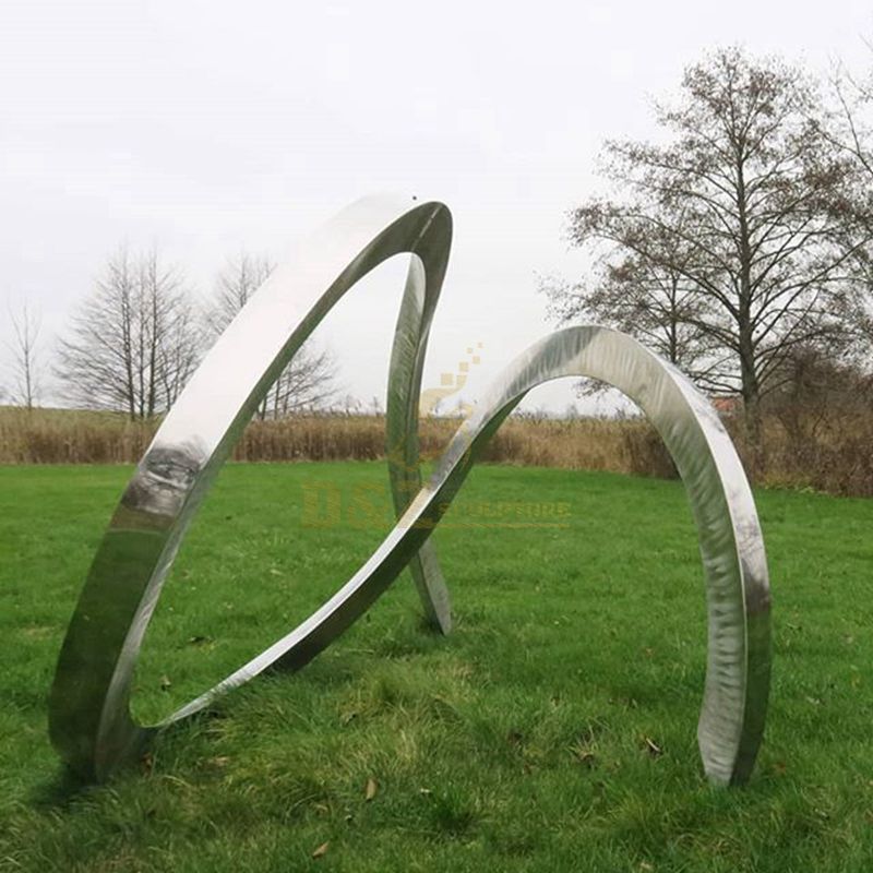 Modern garden stainless steel contemporary wire sculpture
