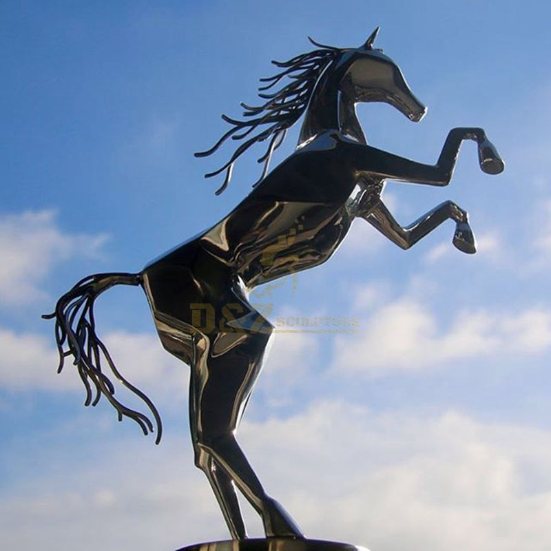 Outdoor Horse Decoration Stainless Steel Sculpture