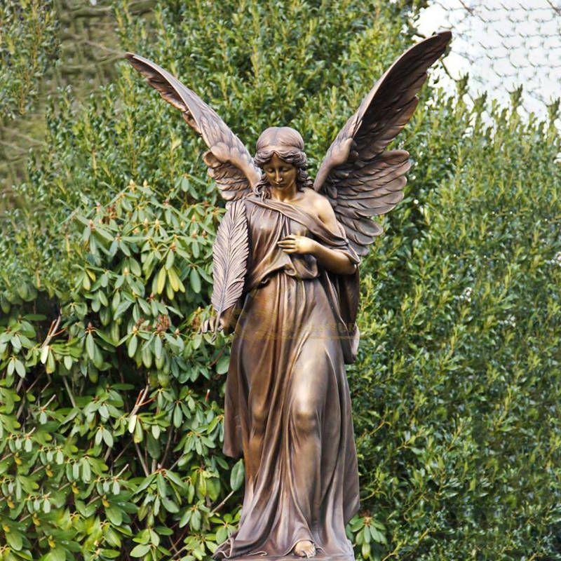Bronze Finished Metal Sculpture Bronze Angel Statue