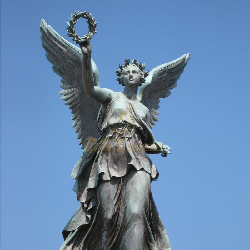 Western Style Handcarved Garden Life Size Bronze Goddess Angel Statue