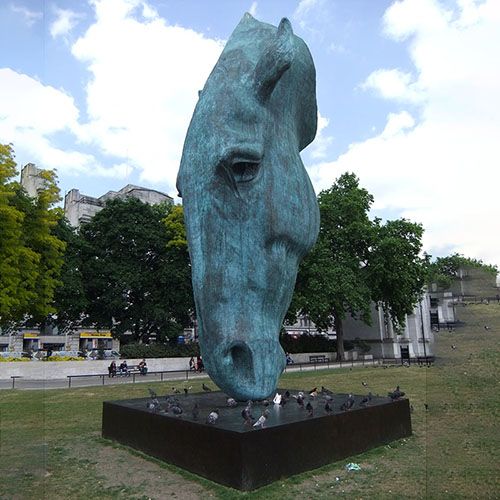 bronze horse head